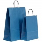 Popierinis maišelis TWIST, 320x140x420 mm, mėlynas