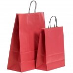 Popierinis maišelis TWIST, 320x140x420 mm, raudonas