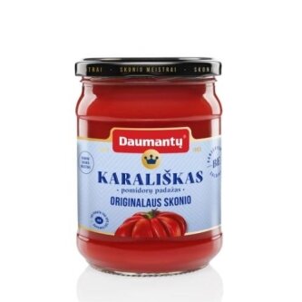 Pomidorų padažas, DAUMANTŲ KARALIŠKAS, originalaus skonio, 40% pastos, 500 g