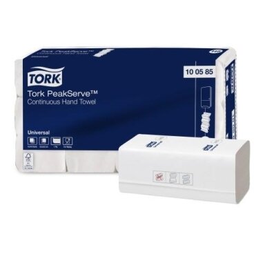Popieriniai rankšluosčiai TORK PeakServe H5, Universal,1sl. baltos spalvos, 410 lapeliu, 100585 Popieriniai rankšluosčiai TORK PeakServe H5, Universal,1sl. baltos spalvos, 410 lapeliu, 100585