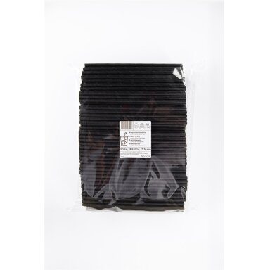 Popieriniai šiaudeliai, juodi, D 8 mm, L 24 cm, 500 vnt Popieriniai šiaudeliai, juodi, D 8 mm, L 24 cm, 500 vnt