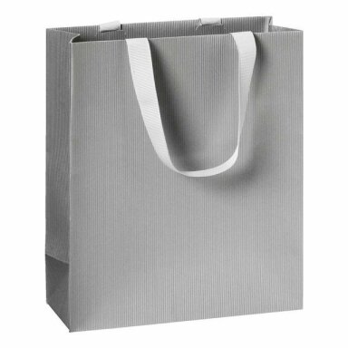 Popierinis maišelis 23 x 13 x H 30 cm, sidabrinis, 1vnt