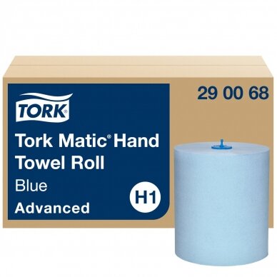 Popieriniai rankšluosčiai TORK H1 Advanced Matic, 2 sl., 150 m, mėlyna sp., 290068 2