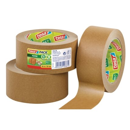 Popierinė pakavimo juosta TESA PACK Paper ECO Logo, 50mm x 50m, ruda 1 Popierinė pakavimo juosta TESA PACK Paper ECO Logo, 50mm x 50m, ruda 1