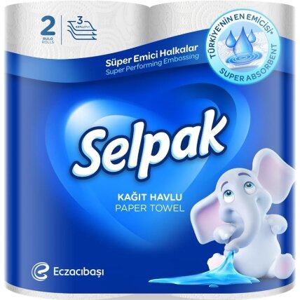 Popieriniai rankšluosčiai SELPAK, 3 sluoksnių, 84 lapeliai, 11,25 m ilgio, 2 ritinėliai, balta sp. Popieriniai rankšluosčiai SELPAK, 3 sluoksnių, 84 lapeliai, 11,25 m ilgio, 2 ritinėliai, balta sp.