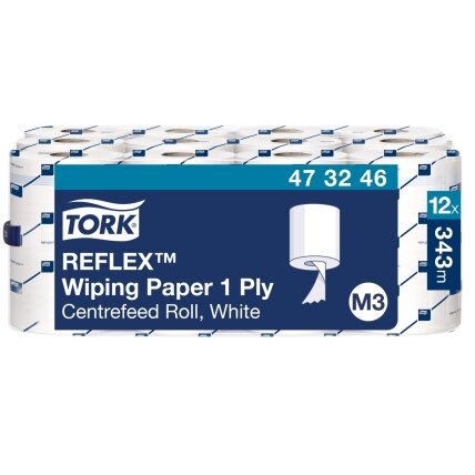 Popieriniai rankšluosčiai TORK, 473246, REFLEX MINI M3, 1.sl., 19.8 x 35 cm, 120 m/rul., balta sp. Popieriniai rankšluosčiai TORK, 473246, REFLEX MINI M3, 1.sl., 19.8 x 35 cm, 120 m/rul., balta sp.