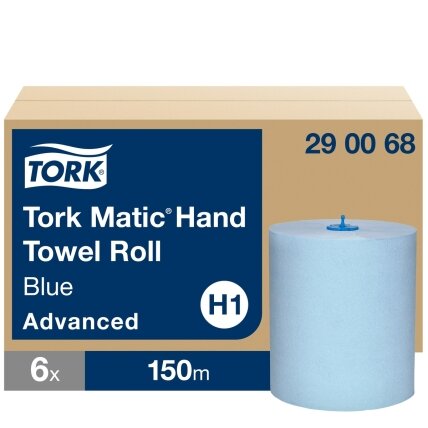 Popieriniai rankšluosčiai TORK H1 Advanced Matic, 2 sl., 150 m, mėlyna sp., 290068 Popieriniai rankšluosčiai TORK H1 Advanced Matic, 2 sl., 150 m, mėlyna sp., 290068