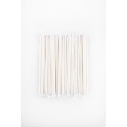 Popieriniai šiaudeliai, balti, individualiai supakuoti, D 8 mm, L 23 cm, 250 vnt 1