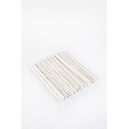 Popieriniai šiaudeliai, balti, individualiai supakuoti, D 8 mm, L 23 cm, 250 vnt 2