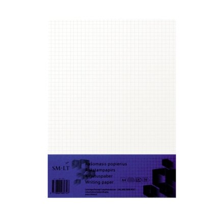 Popierius rašymui ranka, A4, 100 lapų, langeliais Popierius rašymui ranka, A4, 100 lapų, langeliais