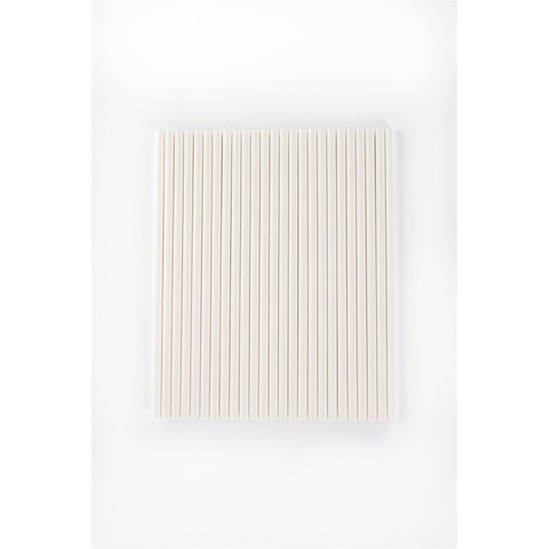 Popieriniai šiaudeliai, balti, D 6 mm, L 20 cm, 250 vnt