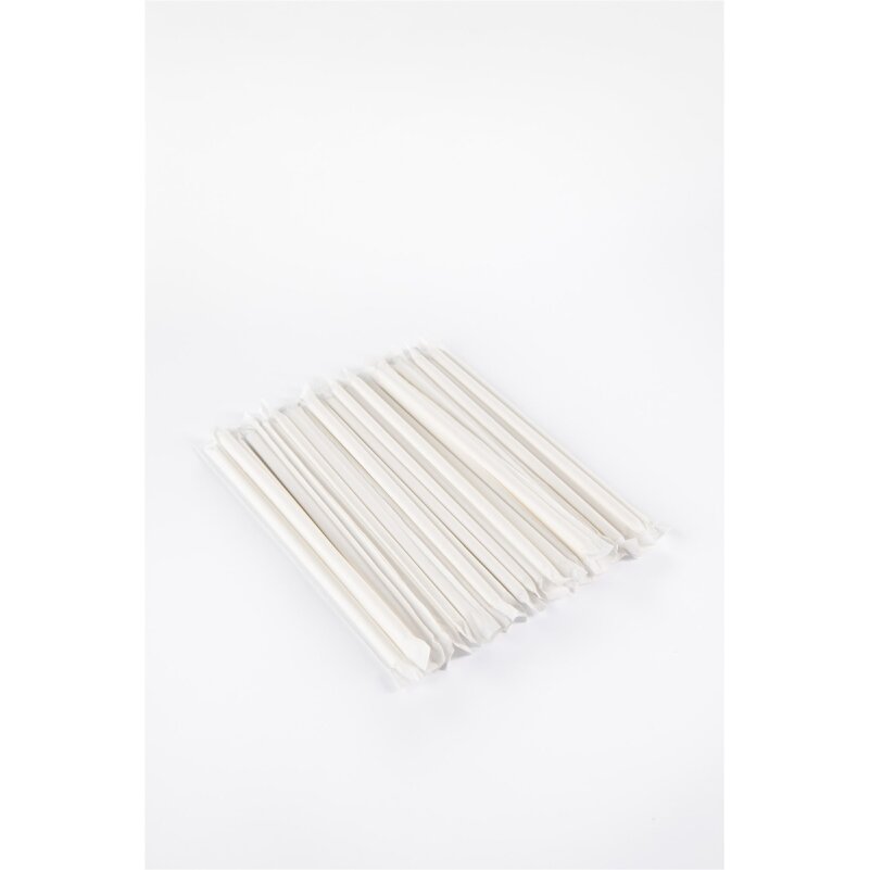 Popieriniai šiaudeliai, balti, individualiai supakuoti, D 8 mm, L 23 cm, 250 vnt 2