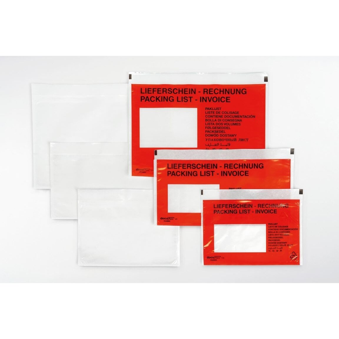 Priklijuojamosios įmautės siuntiniams C5 - 240mm x 165mm + 15mm., 1000vnt, skaidrios 1 Priklijuojamosios įmautės siuntiniams C5 - 240mm x 165mm + 15mm., 1000vnt, skaidrios 1