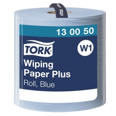 Pramoninis popierius TORK Advanced 420 W1, 130050, 2 sl, 1500 l., 36.9 cm x 510 m, mėlynos spalvos Pramoninis popierius TORK Advanced 420 W1, 130050, 2 sl, 1500 l., 36.9 cm x 510 m, mėlynos spalvos