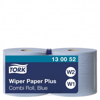 Pramoninis popierius TORK Advanced 420 W1/W2,130052, 2 sl., 23.5 cm x 255 m, mėlyna sp. 2