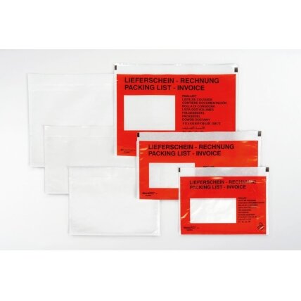 Priklijuojamosios įmautės siuntiniams C5 - 240mm x 165mm + 15mm., 1000vnt, skaidrios 1 Priklijuojamosios įmautės siuntiniams C5 - 240mm x 165mm + 15mm., 1000vnt, skaidrios 1
