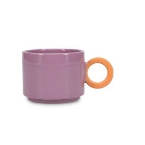Puodelis Lou, akmens masė, violetinė/oranžinė, 280 ml,  D 8,5 cm, H 6,7 cm, vnt.