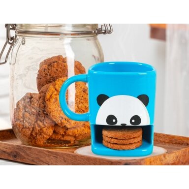 Puodelis Itotal Panda, su sausainių skyreliu, 250ml Puodelis Itotal Panda, su sausainių skyreliu, 250ml