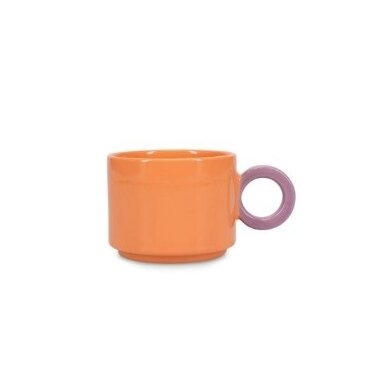 Puodelis Lou, akmens masė, oranžinė/violetinė, 280 ml, D 8,5 cm, H 6,7 cm, vnt. Puodelis Lou, akmens masė, oranžinė/violetinė, 280 ml, D 8,5 cm, H 6,7 cm, vnt.