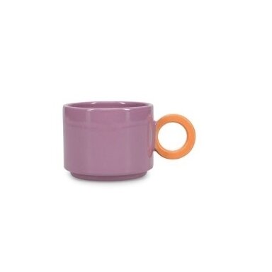 Puodelis Lou, akmens masė, violetinė/oranžinė, 280 ml, D 8,5 cm, H 6,7 cm, vnt. Puodelis Lou, akmens masė, violetinė/oranžinė, 280 ml, D 8,5 cm, H 6,7 cm, vnt.