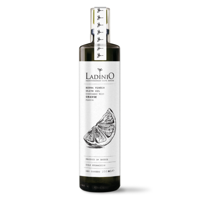 Purškiamas alyvuogių aliejus LADINIO Extra Virgin, su apelsinais, 200 ml