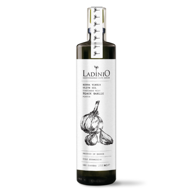 Purškiamas alyvuogių aliejus LADINIO Extra Virgin, su česnakais, 200 ml