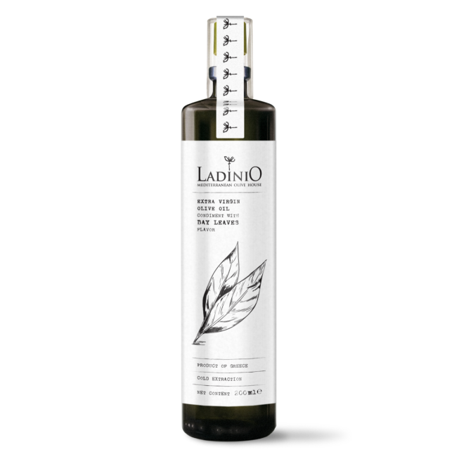 Purškiamas alyvuogių aliejus LADINIO Extra Virgin, su lauro lapais, 200 ml