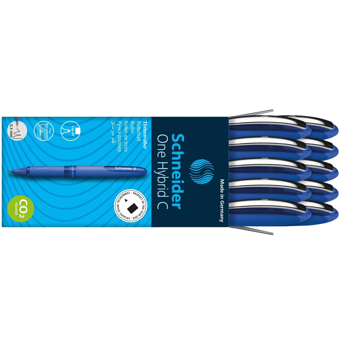 Rašiklis SCHNEIDER ONE HYBRID C 0.3mm, mėlyna 2 Rašiklis SCHNEIDER ONE HYBRID C 0.3mm, mėlyna 2