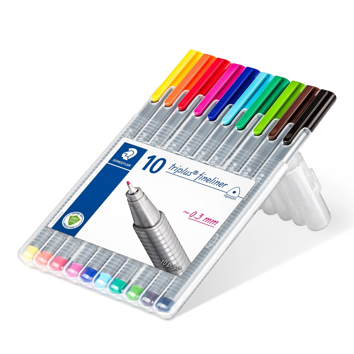 Rašiklis STAEDTLER TRIPLUS FINELINER 334, 0,3 mm, 10 spalvų rinkinys Rašiklis STAEDTLER TRIPLUS FINELINER 334, 0,3 mm, 10 spalvų rinkinys