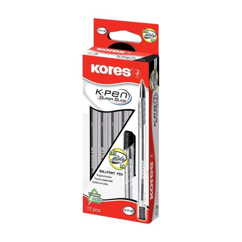 Rašiklis KORES SOFT GLIDE K11 M 0.7 mm, įvairių spalvų 1 Rašiklis KORES SOFT GLIDE K11 M 0.7 mm, įvairių spalvų 1