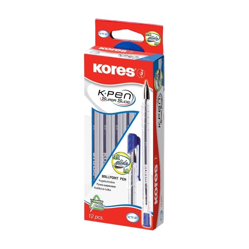 Rašiklis KORES SOFT GLIDE K11 M 0.7 mm, įvairių spalvų 2 Rašiklis KORES SOFT GLIDE K11 M 0.7 mm, įvairių spalvų 2