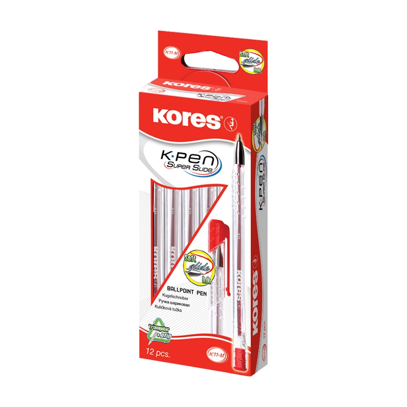 Rašiklis KORES SOFT GLIDE K11 M 0.7 mm, įvairių spalvų Rašiklis KORES SOFT GLIDE K11 M 0.7 mm, įvairių spalvų