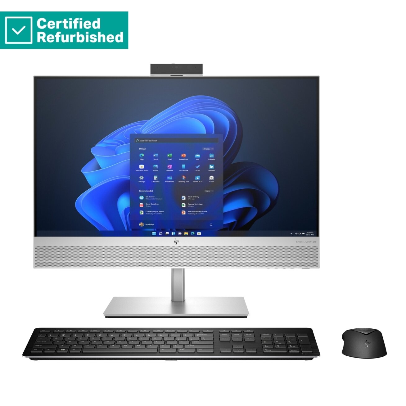 RENEW SILVER HP Elite 840 G9 AIO All-In-One 24 - i5-14500, 32GB, 512GB SSD, 23.8 FHD Touch AG, Height Adjustable, USB Mouse, Win 11 Pro, 1 years