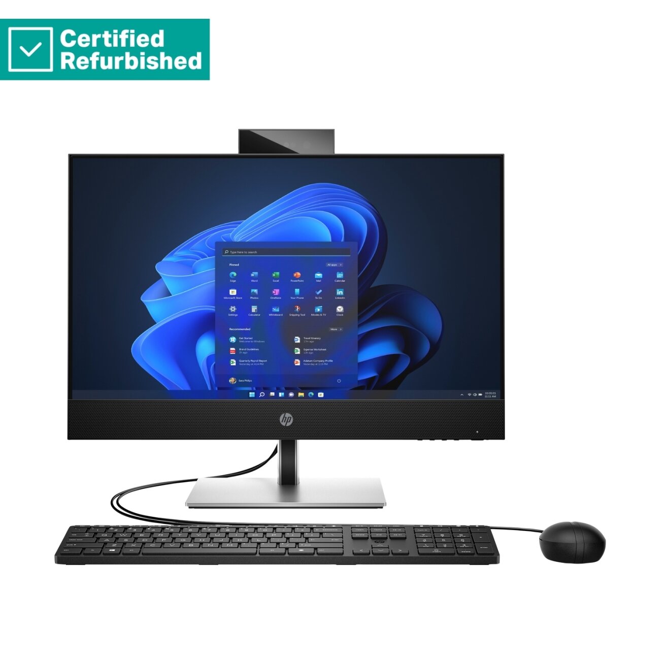 RENEW SILVER HP Pro 440 G9 AIO All-In-One - i5-13500T, 16GB, 512GB SSD, 23.8 FHD Non-Touch AG, Height Adjustable, USB Mouse, Win 11 Pro, 1 years