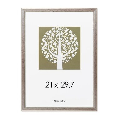 Rėmelis SAVEX Aura, plastikinis, A4, 21 x 29,7 cm, sendintas, sidabrinė sp. Rėmelis SAVEX Aura, plastikinis, A4, 21 x 29,7 cm, sendintas, sidabrinė sp.