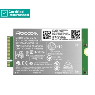 RENEW GOLD HP 4G LTE Modem m.2 WWAN Cat 16 L860-GL-16 Mobile Broadband Cellular (compatible with WWAN-ready EliteBook 630 640 645 660 830 840 860 1040 G11, x360 G11, ProBook 440 460 465 G11, ZBook Firefly Fury Power 14 16 G11 G11A)