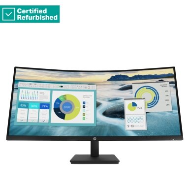 RENEW SILVER HP P34hc G4 Curved Charging Monitor - 34" 3440x1440 WQHD 250-nit 100Hz AG, Curved, VA, USB-C(65W)/HDMI/DisplayPort, 4x USB-A, speakers, height adjustable/tilt, 1 years RENEW SILVER HP P34hc G4 Curved Charging Monitor - 34" 3440x1440 WQHD 250-nit 100Hz AG, Curved, VA, USB-C(65W)/HDMI/DisplayPort, 4x USB-A, speakers, height adjustable/tilt, 1 years