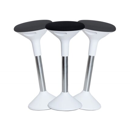 Reguliuojamo aukščio kėdė SUN-FLEX®ACTIVE, 62-71 cm, baltas rėmas, juoda sėdima vieta. 1 Reguliuojamo aukščio kėdė SUN-FLEX®ACTIVE, 62-71 cm, baltas rėmas, juoda sėdima vieta. 1