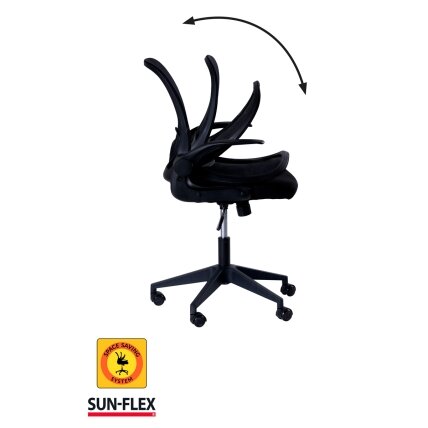 Reguliuojamo aukščio kėdė SUN-FLEX®HIDEAWAY CHAIR,  91-101 cm, juodas rėmas, juoda sėdima vieta 2