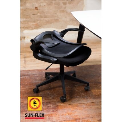 Reguliuojamo aukščio kėdė SUN-FLEX®HIDEAWAY CHAIR,  91-101 cm, juodas rėmas, juoda sėdima vieta 5