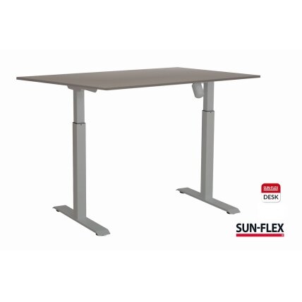 Reguliuojamo aukščio stalas SUN-FLEX ADAPT I, vieno variklio, pilkas 120x80cm Reguliuojamo aukščio stalas SUN-FLEX ADAPT I, vieno variklio, pilkas 120x80cm