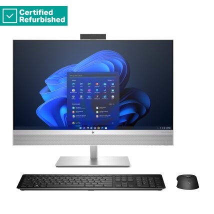 RENEW SILVER HP Elite 870 G9 AIO All-In-One 27 - i9-14900, 64GB, 2TB SSD, 27 QHD Non-Touch AG, Height Adjustable, USB Mouse, Win 11 Pro, 1 years