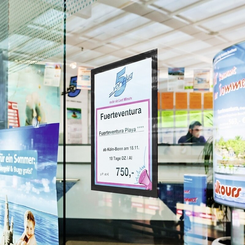 Rėmelis dokumentams DURABLE DURAFRAME®, A4, (pak. -2 vnt.), juoda sp. 3 Rėmelis dokumentams DURABLE DURAFRAME®, A4, (pak. -2 vnt.), juoda sp. 3