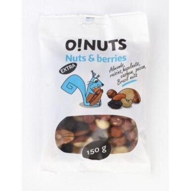 Riešutų ir razinų mišinys "EXTRA" "O!NUTS" 150 g
