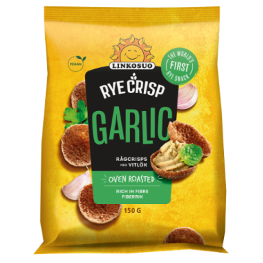 Ruginiai duonos traškučiai LINKOSUO, česnakiniai, 150 g