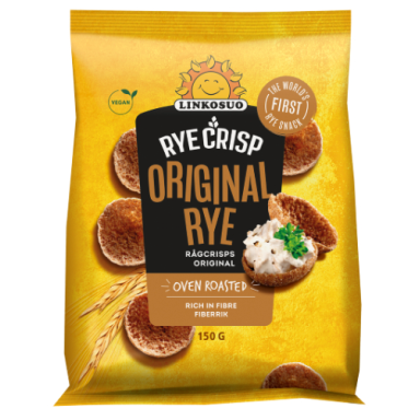 Ruginiai duonos traškučiai LINKOSUO Original, 150 g Ruginiai duonos traškučiai LINKOSUO Original, 150 g