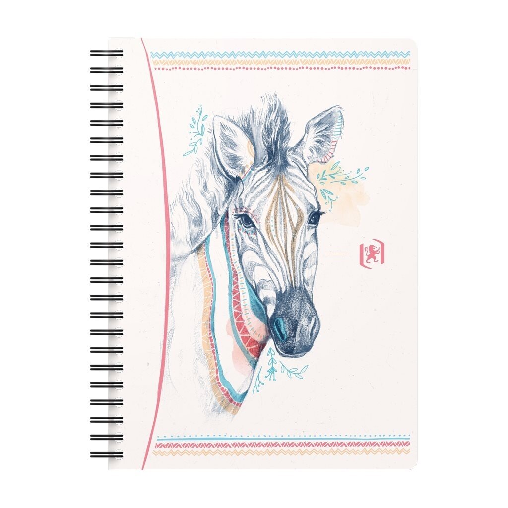 Sąsiuvinis su spirale OXFORD BOHO CHIC, A5, 60 lapų, 90 gsm, langeliais 3 Sąsiuvinis su spirale OXFORD BOHO CHIC, A5, 60 lapų, 90 gsm, langeliais 3
