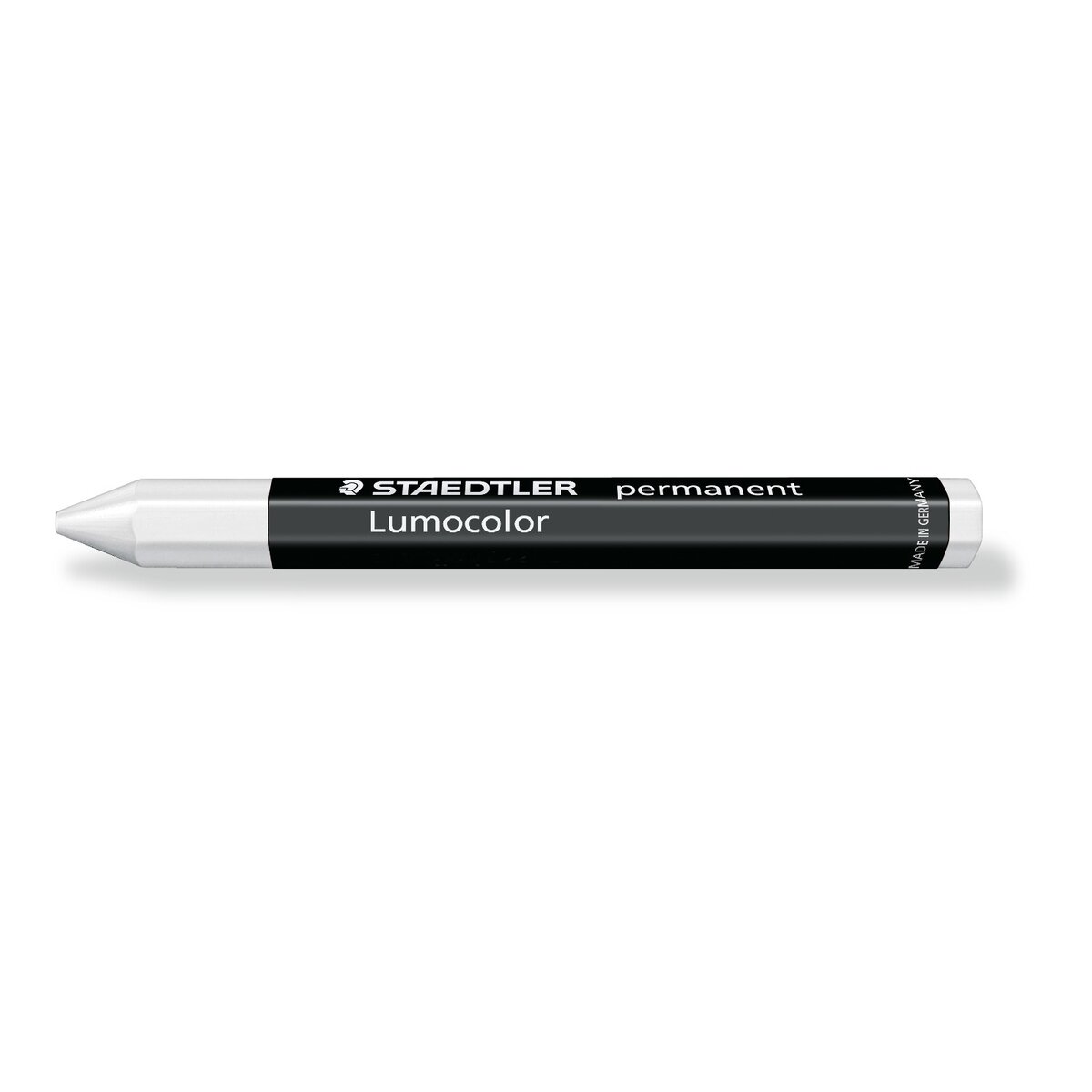 Sausas permanentinis žymeklis STAEDTLER LUMOCOLOR, BALTA Sausas permanentinis žymeklis STAEDTLER LUMOCOLOR, BALTA