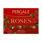 Saldainių rinkinys PERGALĖ Roses, su juoduoju šokoladu, 348 g