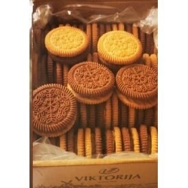 Sausainiai „DVYNUKAI“ kakaviniai ir vaniliniai, pertepti šokolado skonio kremu, 0,800kg